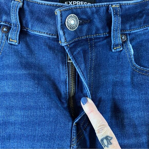 Express Womens Bootcut Jeans Sz 28 x 28 4 Way Stretch Western Classic - Picture 3 of 13